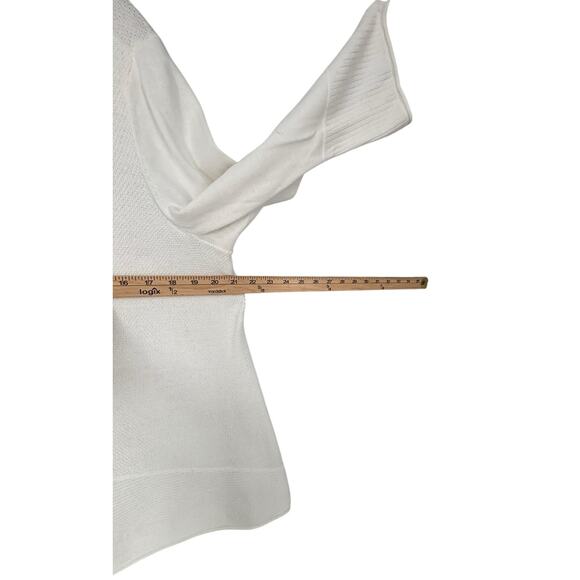 Habitat Textured Cotton Tunic Sweater White Large Womens Lagenlook Boho Relaxed - Picture 3 of 8